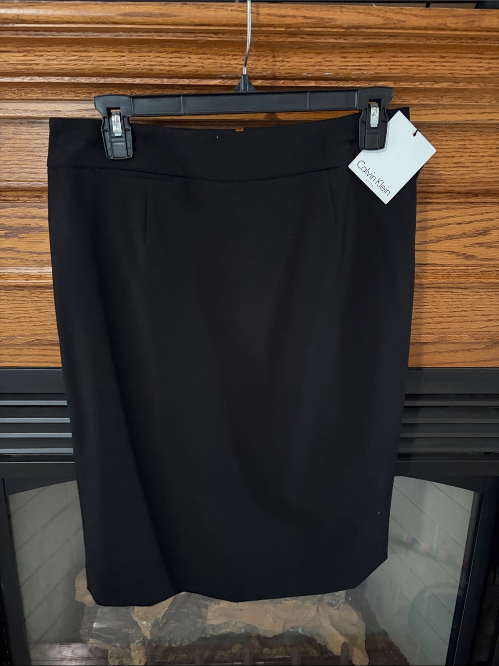 Calvin Klein Black Tailored Pencil Skirt